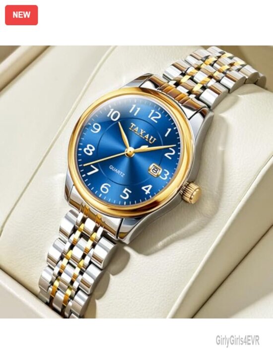 Ladies Quartz Analog Watch Stainless Steel Date Display Water Resistant main image 7